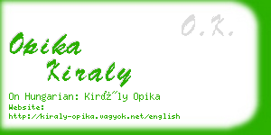 opika kiraly business card